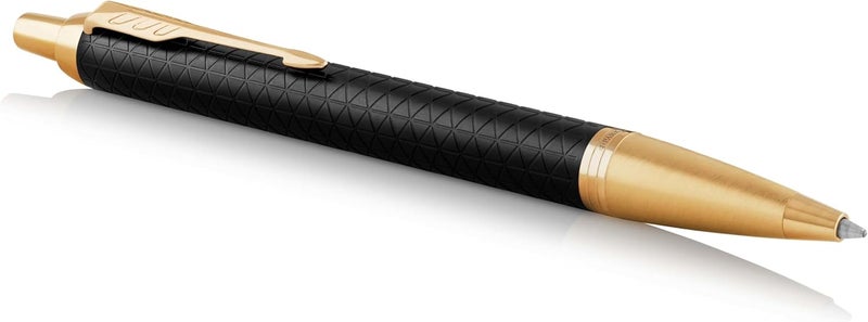 باركر Parker im ballpoint pen | premium black with gold trim | medium point ink refill | gift box | 8596, 1931667 - Image 1
